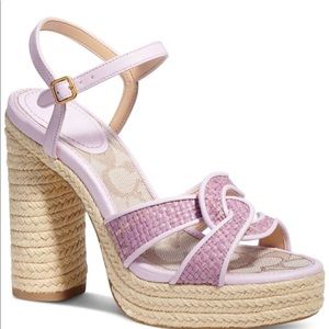 Coach Talina Raffia Sandal, Violet